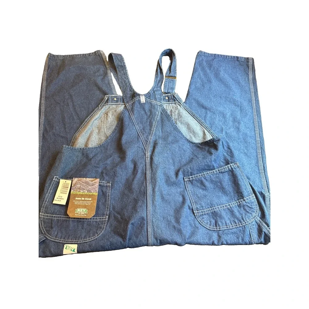 Vintage Key Imperial Overall Aristocrat Denim Bib Workwear Men's 42 X 32